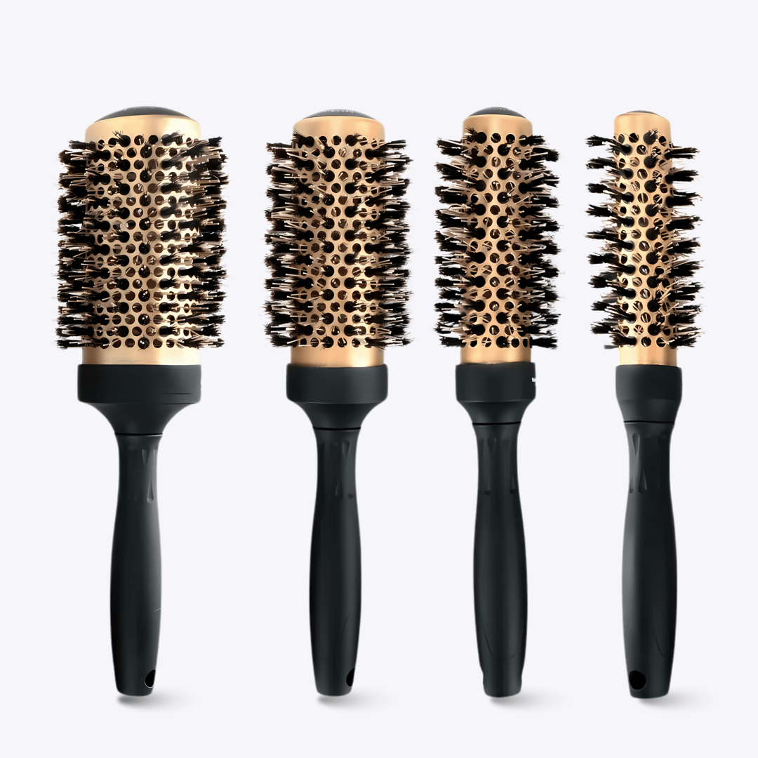 Round Hair Brush Professional Hair Styling Brush, Round Curling Brush Bristle - Beauty Belliss